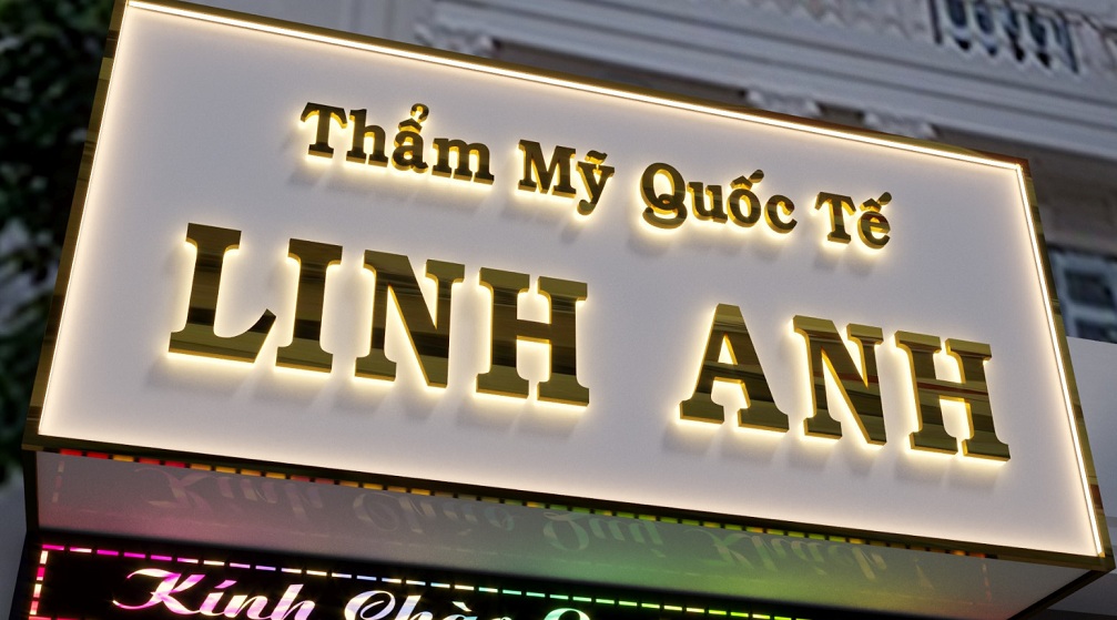 bảng hiệu alu chữ nổi hắt chân, bảng hiệu chữ nổi mica hắt chân, Trảng Dài Biên Hòa Đồng Nai
