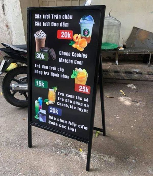 bảng hiệu đứng cà phê, thiết kế bảng quảng cáo đứng, thi công lắp đặt bảng quảng cáo đứng, bảng quảng cáo đứng alu