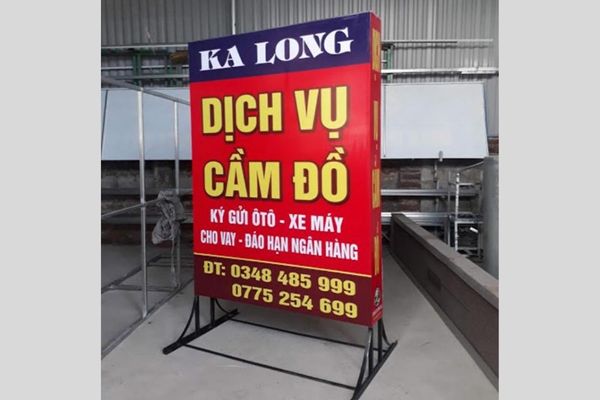 bảng hiệu đứng cầm đồ, thiết kế bảng quảng cáo đứng, thi công lắp đặt bảng quảng cáo đứng, bảng quảng cáo đứng alu