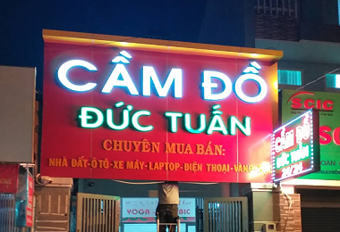 bảng hiệu quảng cáo chữ nổi có đèn, bảng hiệu cầm đồ, bảng hiệu quảng cáo trọn gói giá rẻ