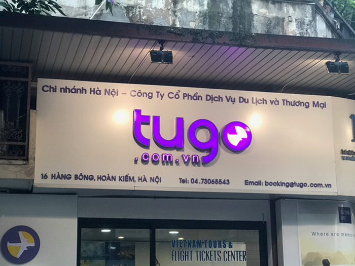 bảng hiệu travel, gia công bảng hiệu quảng cáo