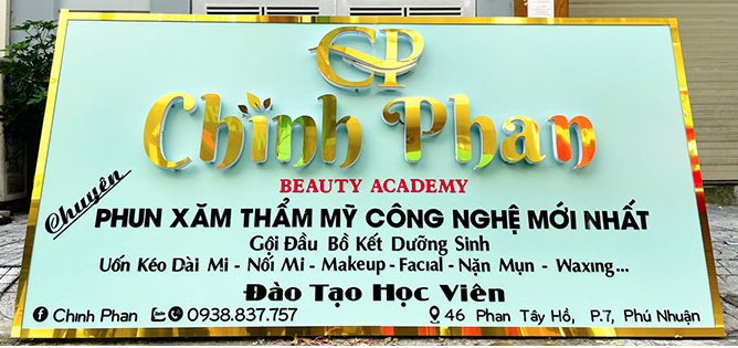 bảng hiệu mỹ phẩm, bảng hiệu cometic, bảng quảng cáo mỹ phẩm, bảng hiệu cửa hàng mỹ phẩm