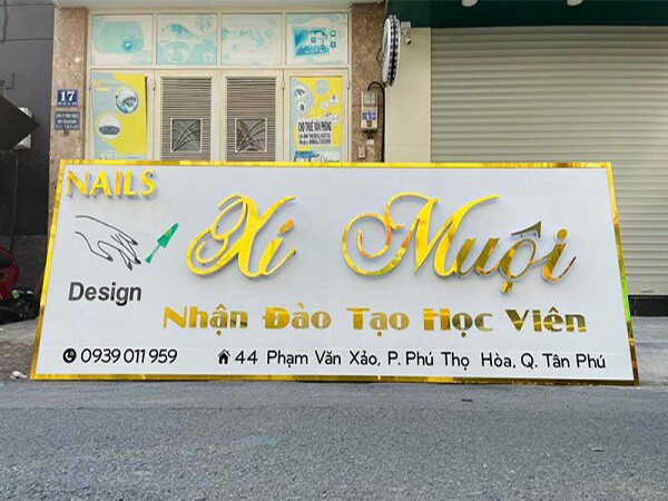 bảng hiệu nail, bảng hiệu spa, bảng hiệu nối mi, xưởng gia công quảng cáo
