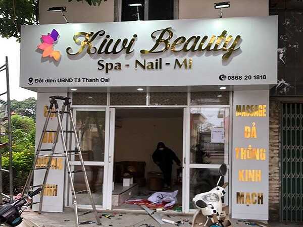 bảng hiệu nail, bảng hiệu spa, bảng hiệu nối mi, xưởng gia công quảng cáo