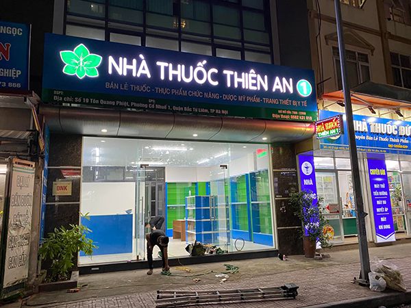 thiết kế và thii công trọn gói bảng hiệu nhà thuốc, bảng hiệu quầy thuốc, hộp đèn nhà thuốc