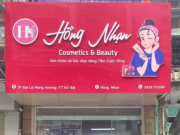 bảng hiệu mỹ phẩm, bảng hiệu làm đẹp, bảng hiệu chữ nổi mica
