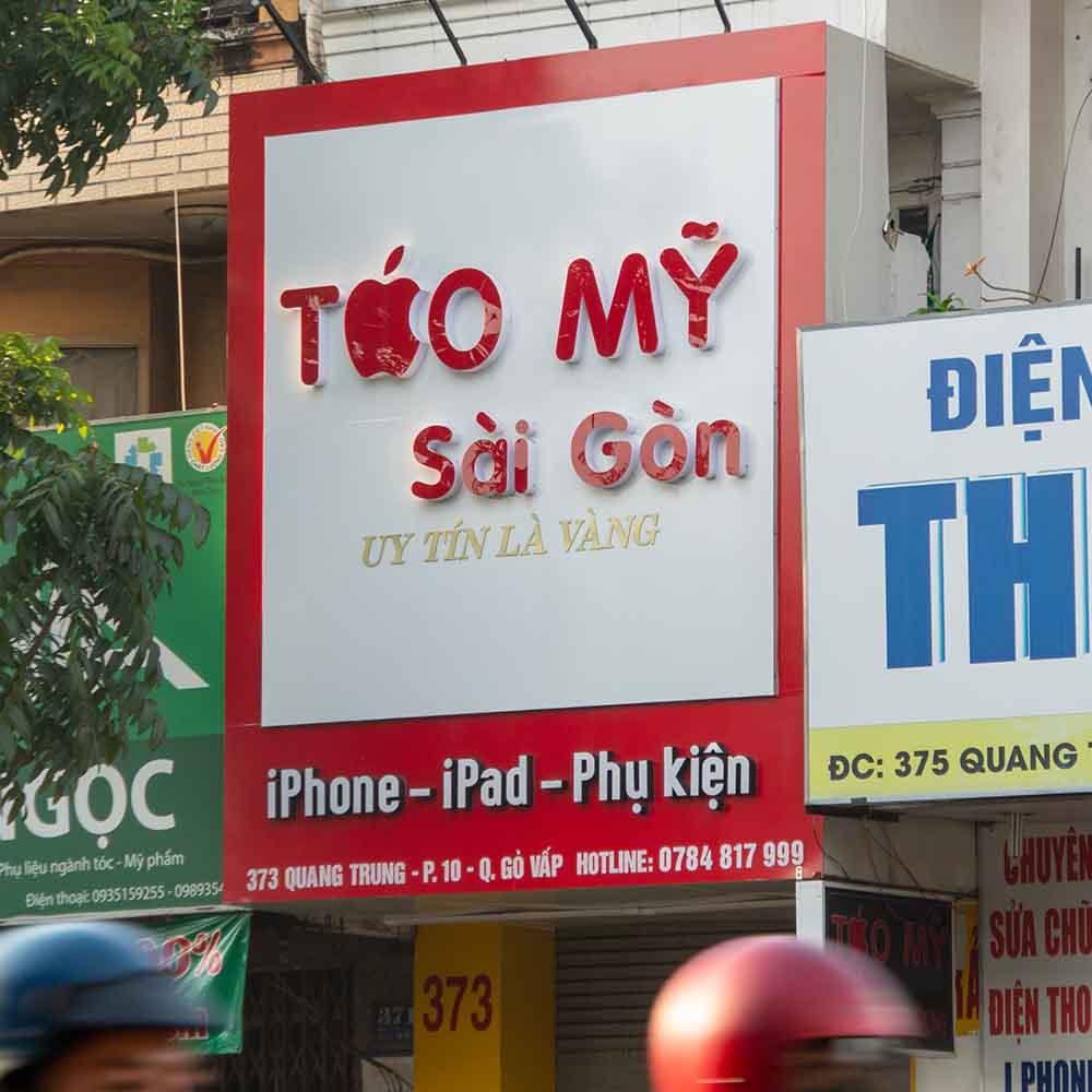 bảng hiệu quảng cáo điện thoại, bảng quảng cáo đồng nai, bảng cửa hàng điện thoại, bảng hiệu alu