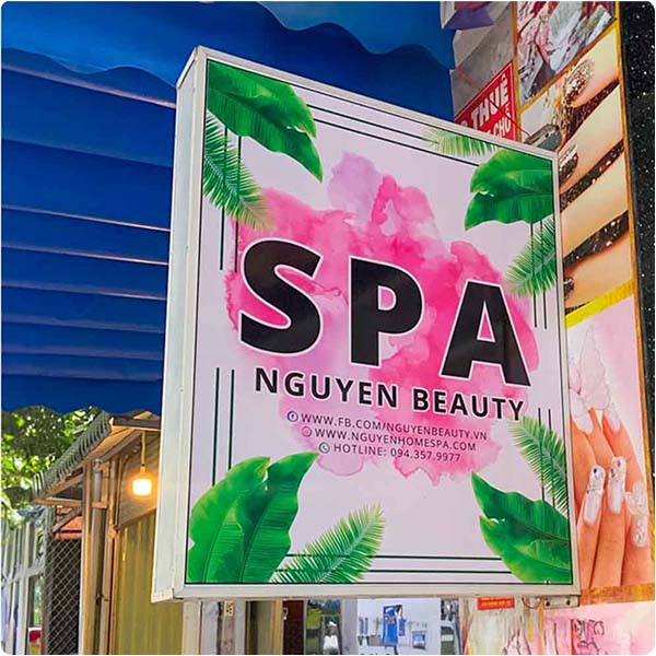 biển vẫy spa, thiết kế thi công biển hiệu spa, biển quảng cáo thẩm mỹ viện