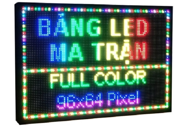 Bảng đèn LED ma trận nhiều màu chữ, bảng hiệu led ma trận, bảng hiệu led chạy chữ