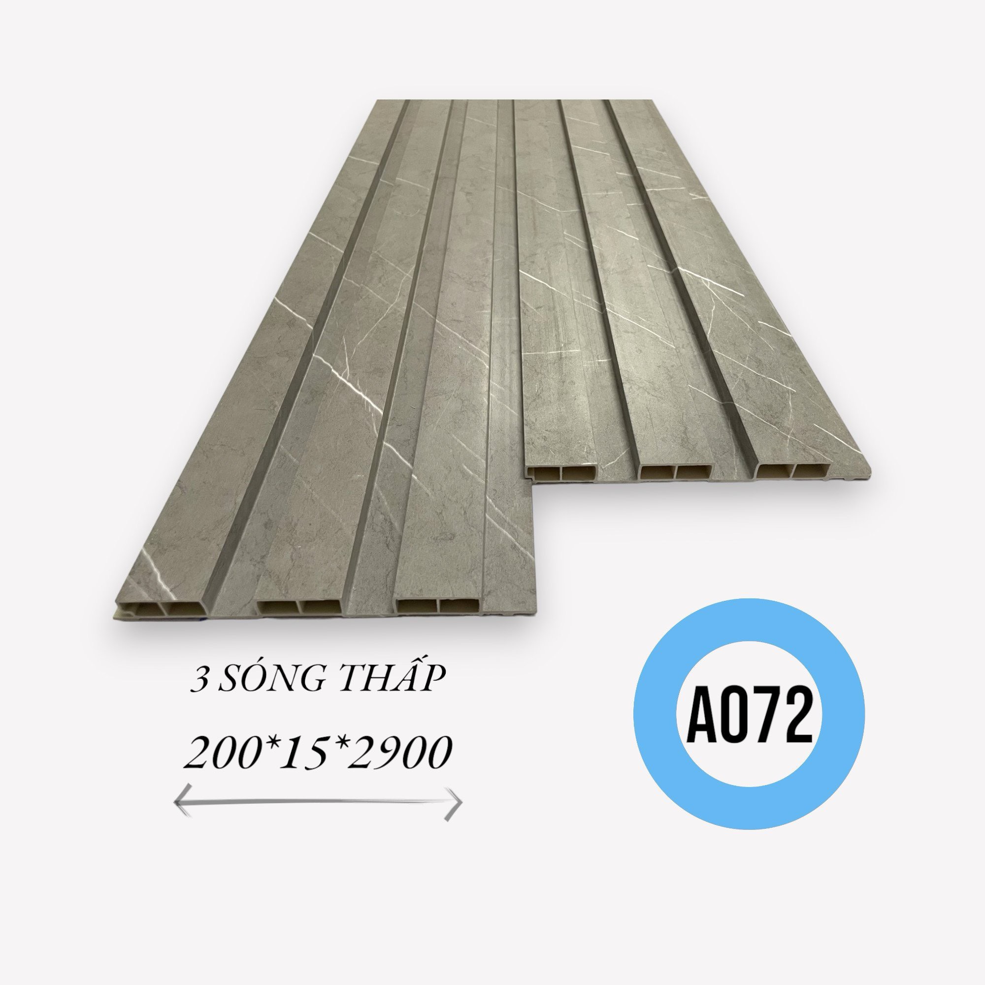 tấm ốp nhựa lam sóng - 3 sóng thấp A072
