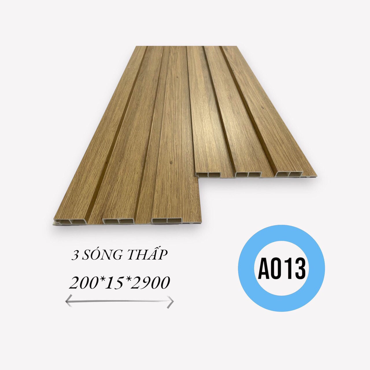 lam 3 sóng thấp A013 , lam sóng nhựa ốp tường, lam sóng nhựa giả gỗ