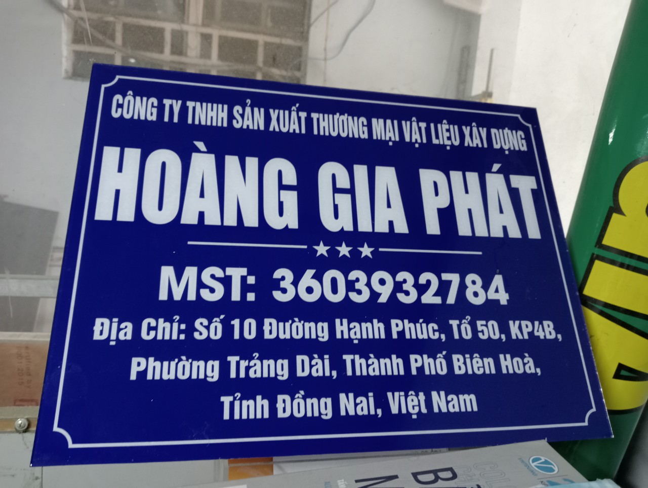 biển công ty bằng mica, biển số nhà bằng mica, xưởng gia công quảng cáo ngọc lâm