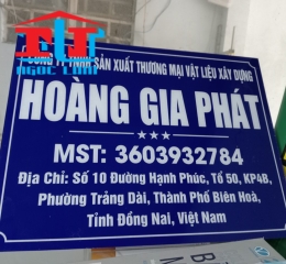 BIỂN CÔNG TY BẰNG MICA, BIỂN SỐ NHÀ BẰNG MICA