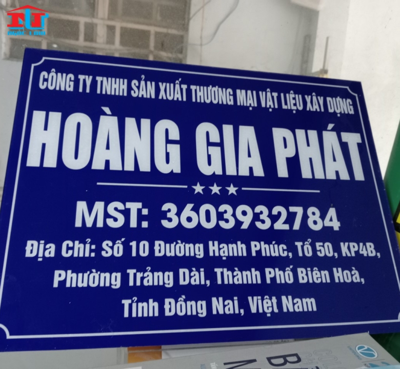 BIỂN CÔNG TY BẰNG MICA, BIỂN SỐ NHÀ BẰNG MICA