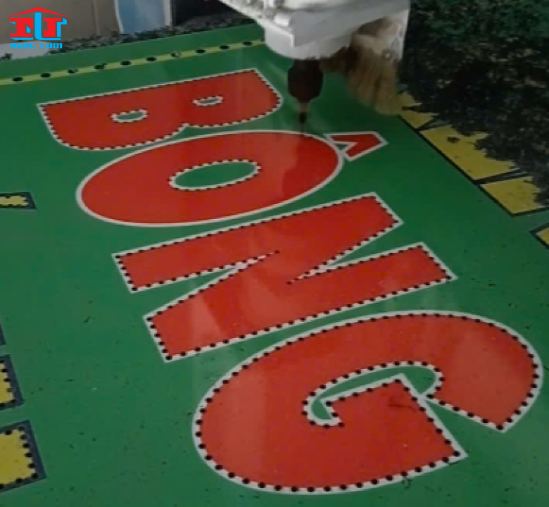 CẮT CNC ALU + KHOAN LỖ LED ALU + DÁN DECAL KHOAN LỖ LED