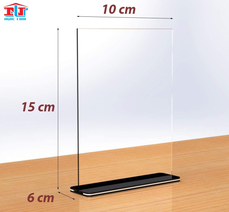 Kệ Mica để bàn - Kệ mica treo tường - Menu Mica A6